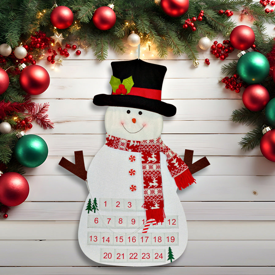 Wholesale Felt Christmas Tree Calendar Christmas Tree Countdown DIY Wall Calendar